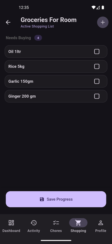 DoMyTurn shopping detail screen
